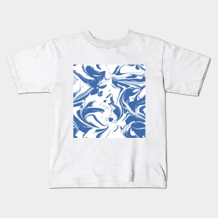 Blue Marble Pattern Kids T-Shirt
